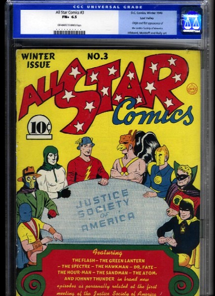 Lost Valley All Star Comics #3 CGC 6.5 Sells For $14,500!